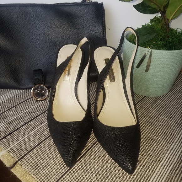 NWOT- BCBGeneration Black Slingback Heels - Picture 1 of 8